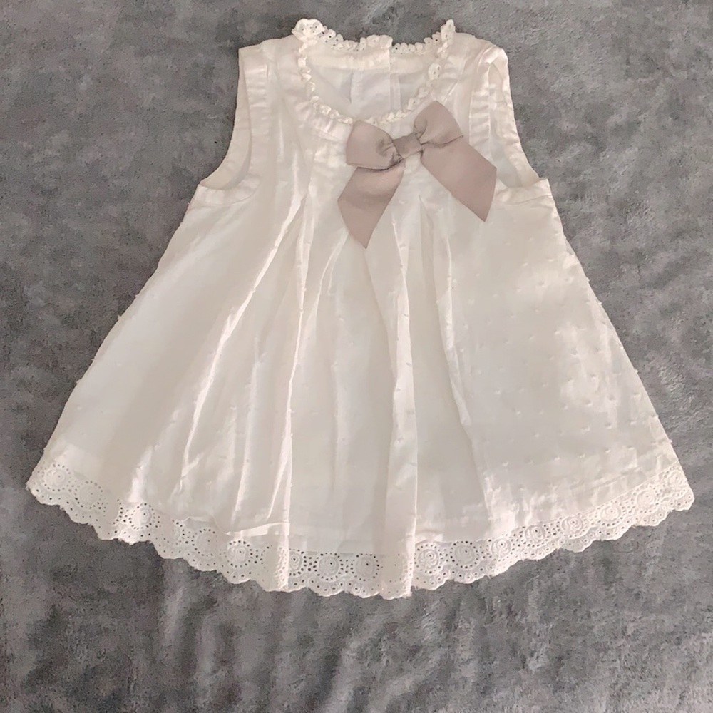 BabyGirl White Linen Dress (Like New)